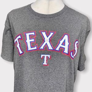 Texas Rangers MLB genuine merchandise gray short sleeve t-shirt